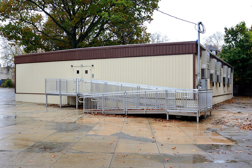 An Aerial view of a Mobilease Modular Space Flexspace in Pedricktown, NJ