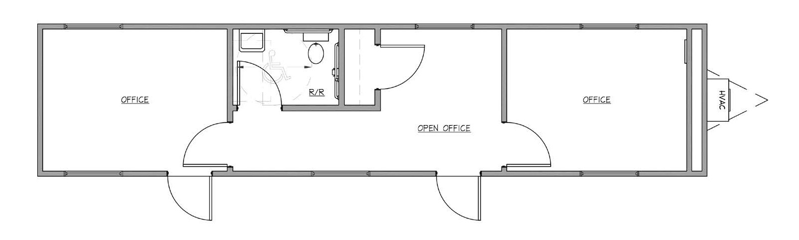 Mobile office trailer showing specifications in Pedricktown, NJ